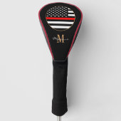 Thin Red Line Monogrammed & Golf USA vlag Golfheadcover (Voorkant)