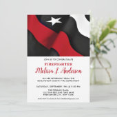 Thin Red Line Personalized Firefighter Retirement Kaart (Staand voorkant)