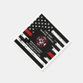 Thin Red Line Personalized Firefighter Retirement Servet (Hoek)
