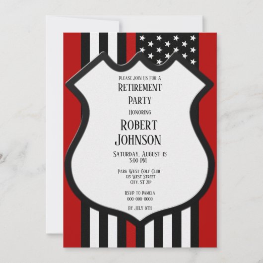 Thin Red Line Retirement Kaart (Voorkant)