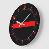 Thin Red Line Symbolisch Memorial op een Grote Klok (Hoek)