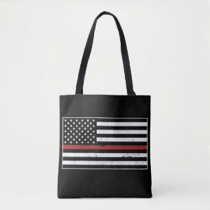 Thin Red Line USA Vlag brandweerafdeling Vlag Draagtas