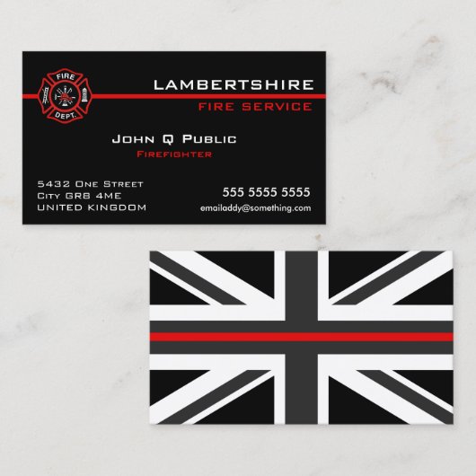 Thin Red Line VK Visitekaartje (Voorkant / Achterkant)