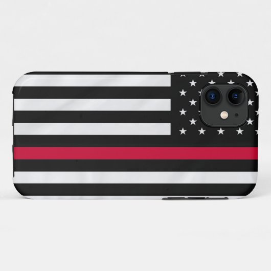 Thin Red Line vlag Case-Mate iPhone Case (Achterkant (horizontaal))