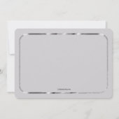 Thin Silver Lijst Fotogeboorteaankondiging Aankondiging (Achterkant)