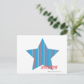 Thin Stripes Aqua 2 Briefkaart (Staand voorkant)