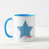 Thin Stripes Aqua 2 Mok (Links)