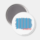 Thin Stripes Aqua 4 Magneet (Voorkant / Achterkant)