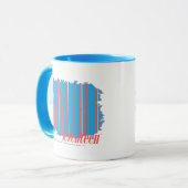 Thin Stripes Aqua 4 Mok (Voorkant links)
