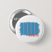 Thin Stripes Aqua 4 Ronde Button 5,7 Cm (Voorkant /achterkant)
