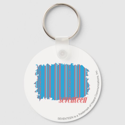 Thin Stripes Aqua 4 Sleutelhanger (Voorkant)