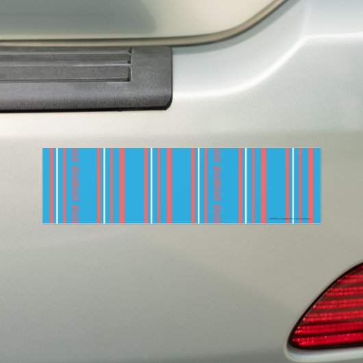 Thin Stripes Aqua Bumpersticker (Op auto)