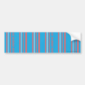 Thin Stripes Aqua Bumpersticker (Voorkant)