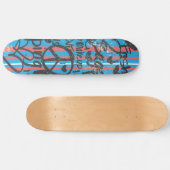 Thin Stripes Aqua Skateboard (Horizontaal)