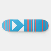 Thin Stripes Aqua Skateboard (Horizontaal)
