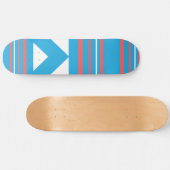 Thin Stripes Aqua Skateboard (Horizontaal)