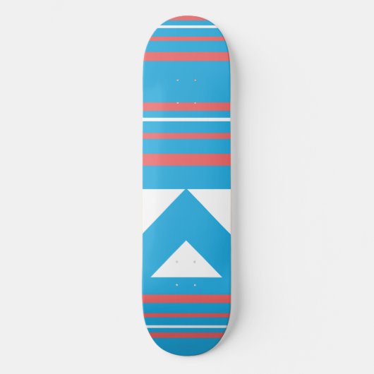 Thin Stripes Aqua Skateboard (Voorkant)