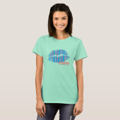 Thin Stripes Aqua T-shirt (Voorkant volledig)