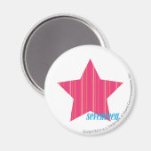 Thin Stripes Magenta 3 Magneet (Voorkant / Achterkant)