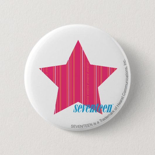 Thin Stripes Magenta 3 Ronde Button 5,7 Cm (Voorkant)