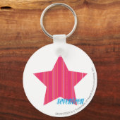 Thin Stripes Magenta 3 Sleutelhanger (Voorkant)