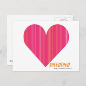 Thin Stripes Magenta 4 Briefkaart (Voorkant / Achterkant)