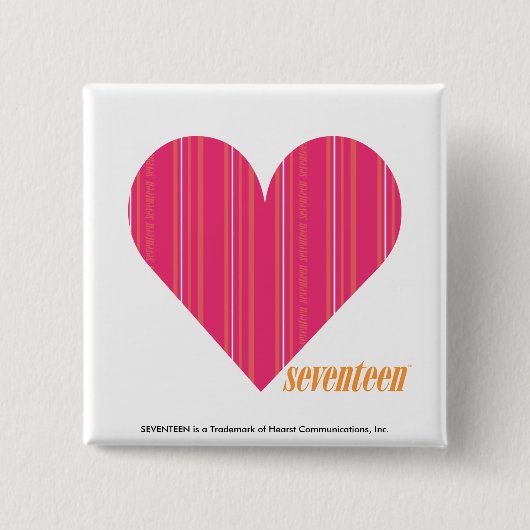 Thin Stripes Magenta 4 Vierkante Button 5,1 Cm (Voorkant)