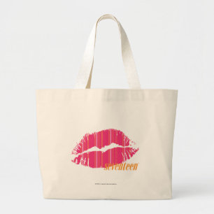 Thin Stripes Magenta Grote Tote Bag