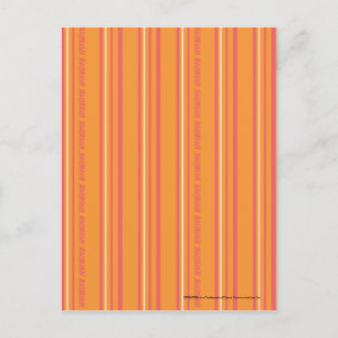 Thin Stripes Oranje Briefkaart