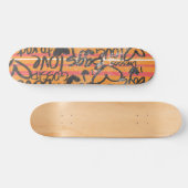 Thin Stripes Oranje Skateboard (Horizontaal)