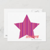 Thin Stripes Paars 3 Briefkaart (Voorkant / Achterkant)