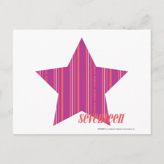 Thin Stripes Paars 3 Briefkaart (Voorkant)