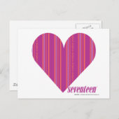 Thin Stripes Paars 4 Briefkaart (Voorkant / Achterkant)