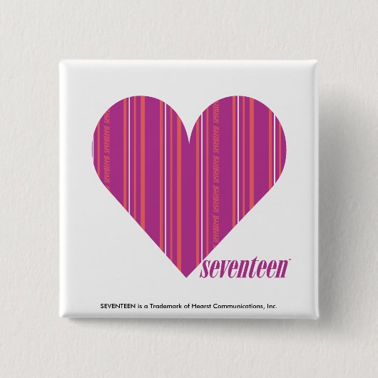 Thin Stripes Paars 4 Vierkante Button 5,1 Cm (Voorkant)