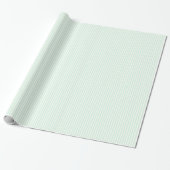 Thin Stripes - White en Pastel Green Cadeaupapier (Uitgerold)