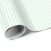 Thin Stripes - White en Pastel Green Cadeaupapier (Rol Hoek)
