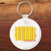 Thin Stripes Yellow 2 Sleutelhanger (Voorkant)