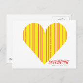 Thin Stripes Yellow 3 Briefkaart (Voorkant / Achterkant)