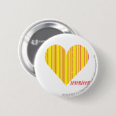 Thin Stripes Yellow 3 Ronde Button 5,7 Cm (Voorkant /achterkant)