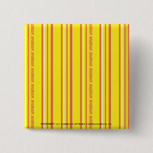 Thin Stripes Yellow Vierkante Button 5,1 Cm