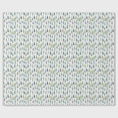 Thin Tree Pattern Retro Kerstmis en Winter Gift Cadeaupapier (Vlak)