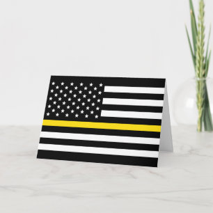 Thin Yellow line Dispatcher American Flag Kaart