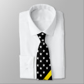 Thin Yellow Line Dispatcher American Flag Monogram Stropdas (Gebonden)