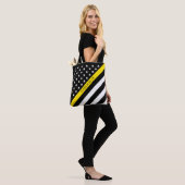 Thin Yellow Line Dispatcher Amerikaanse vlag Monog Draagtas (Op model)