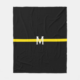 Thin Yellow Line Dispatcher Monogram Fleece Deken