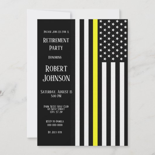 Thin Yellow Line Retirement Kaart (Voorkant)