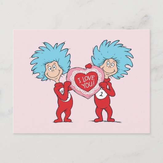 Thing één Thing twee Ik hou van jou Briefkaart (Voorkant)