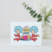 Thing One Thing Two Feest Dingen Briefkaart (Staand voorkant)