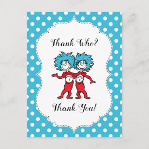 Thing One Thing Two Tweeling Baby Shower Bedankt Briefkaart