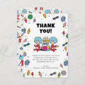 Thing One Thing Two | Tweeling Verjaardag met Conf Bedankkaart (Voorkant / Achterkant)